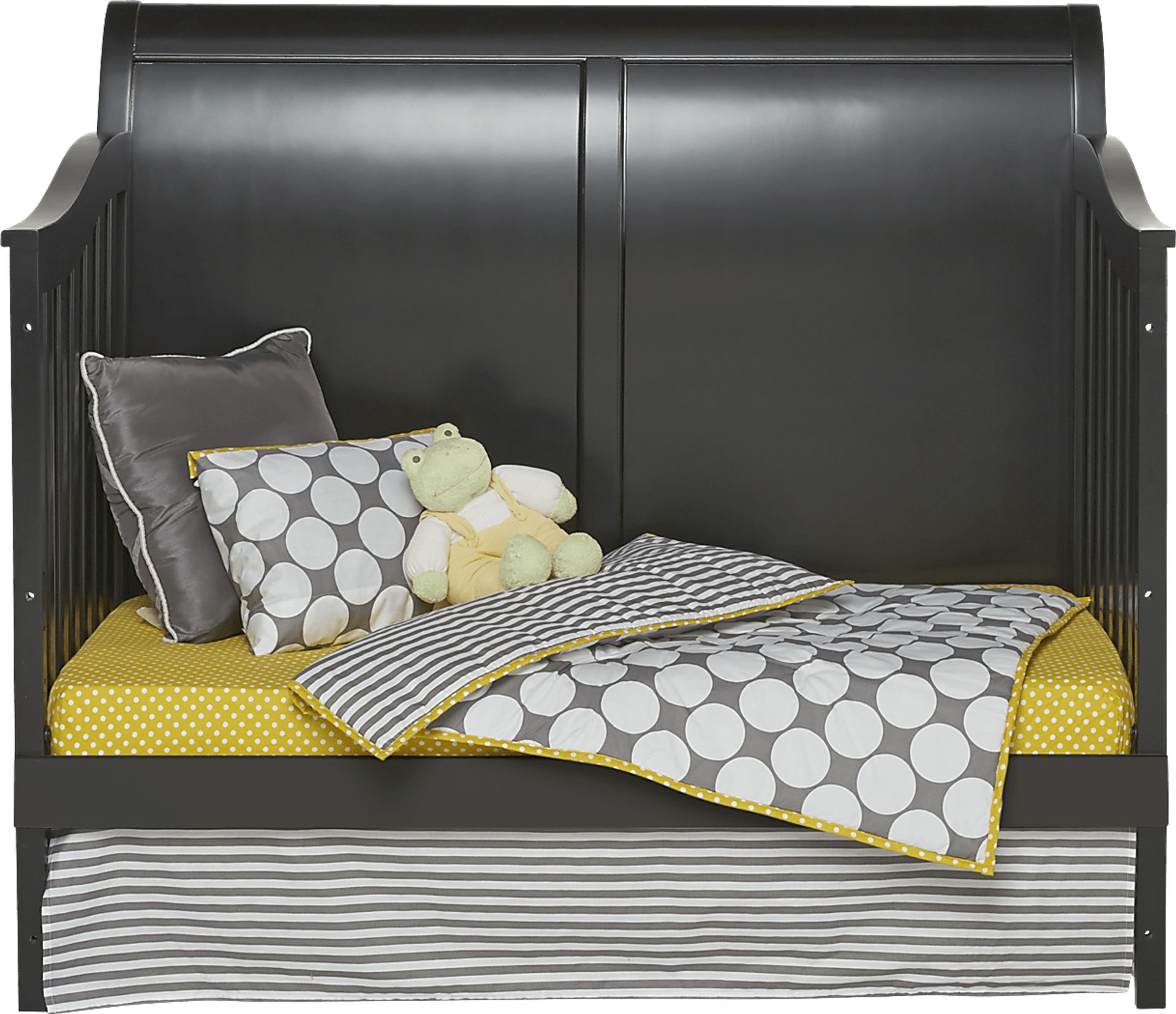 Oberon Black 6 Pc Nursery with Toddler & Conversion Rails - Image 6