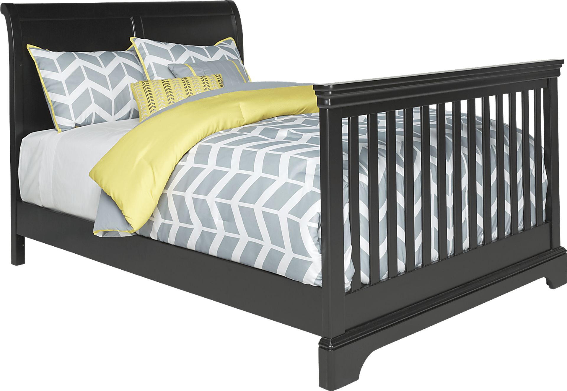 Oberon Black 6 Pc Nursery with Toddler & Conversion Rails - Image 7