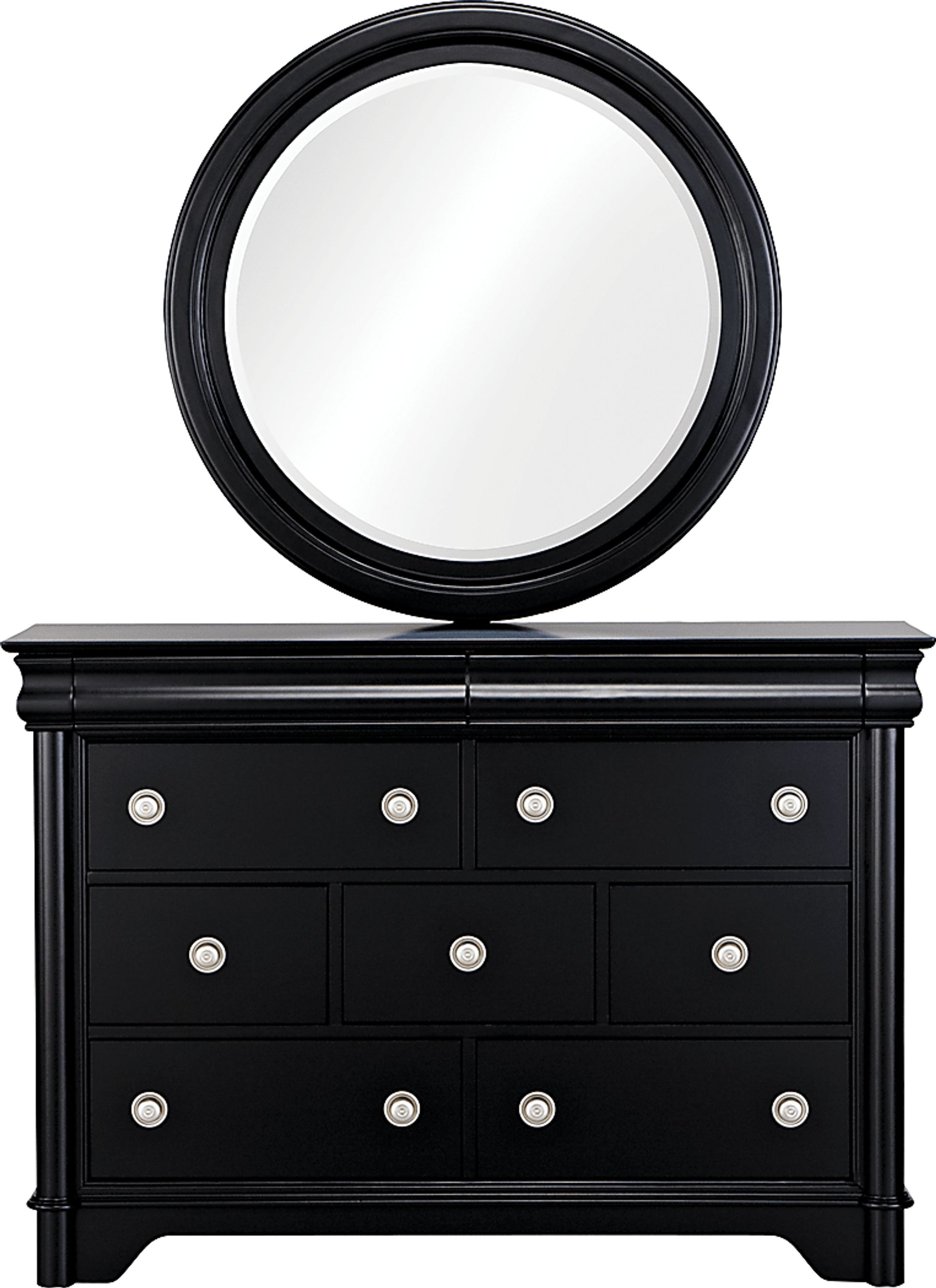 Oberon Black Dresser Mirror Set - Image 1