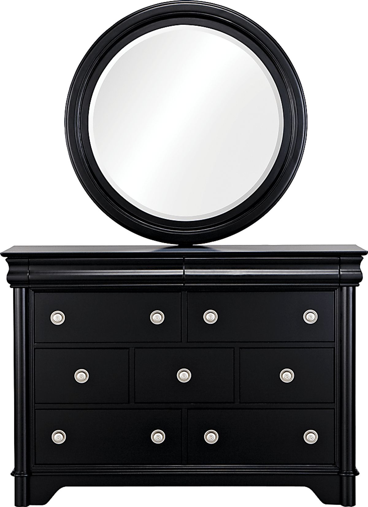 Oberon Black Dresser Mirror Set Rooms To Go