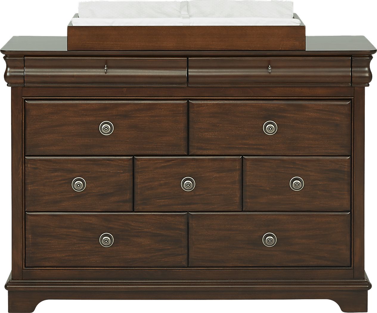 Oberon Cherry Dresser with Changing Topper & Pad Rooms To Go