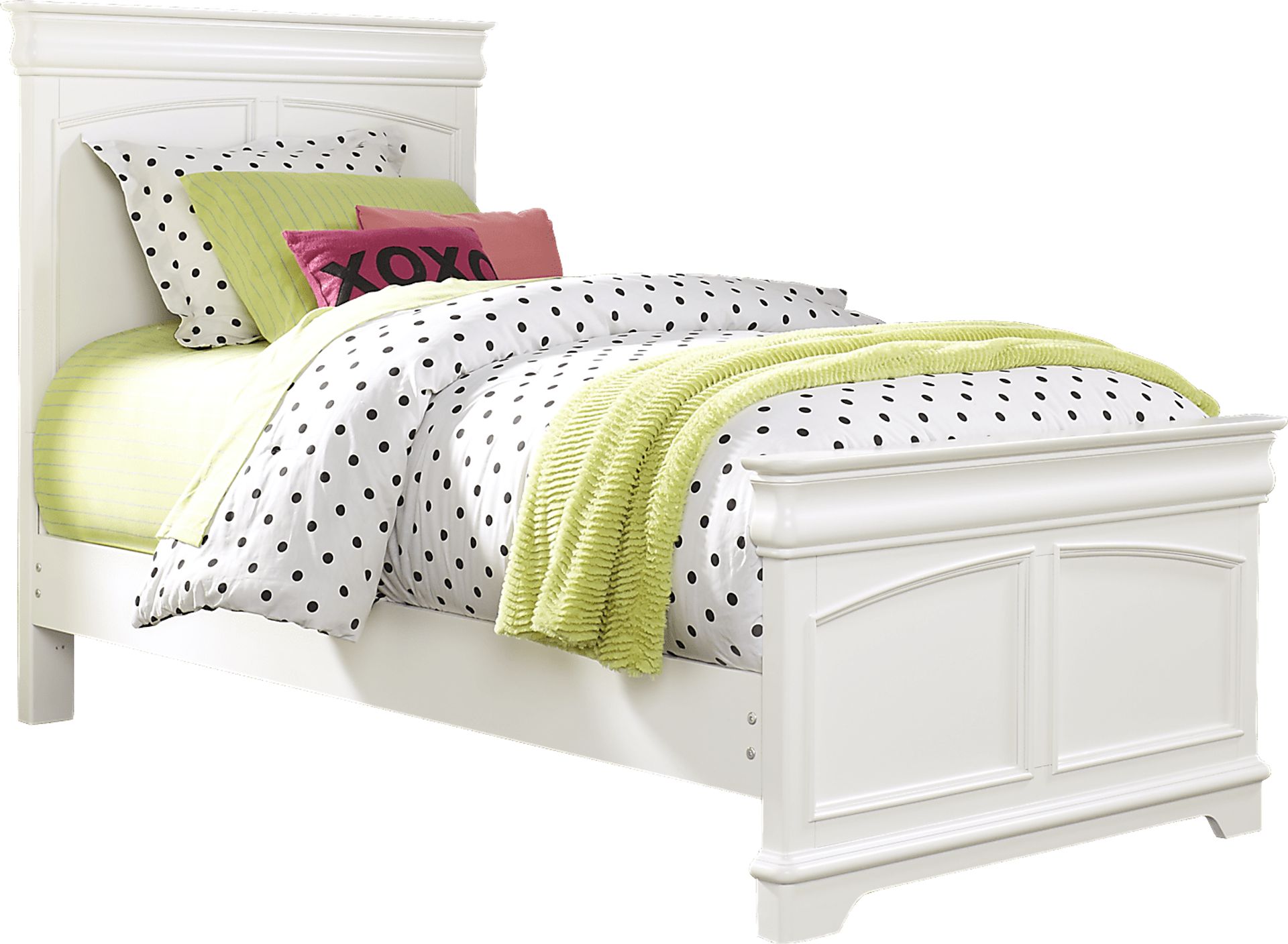 Kids Oberon White 3 Pc Full Panel Bed - Image 1