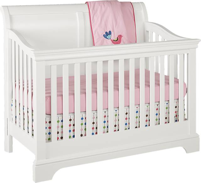 Oberon White Crib with Toddler & Conversion Rails - Thumbnail - Image 1