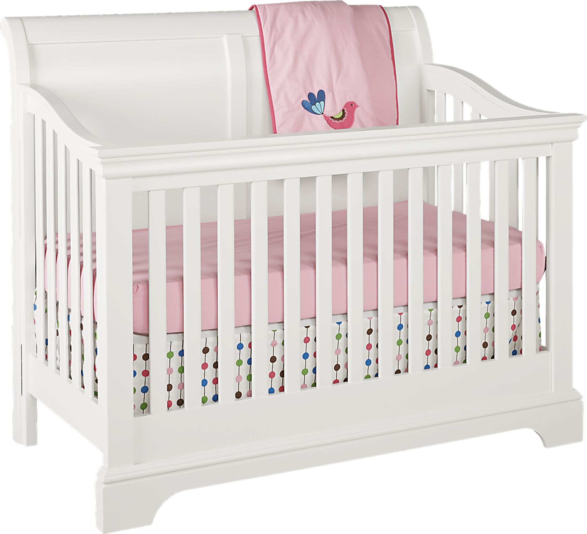 Oberon White Crib with Toddler & Conversion Rails - Image 1