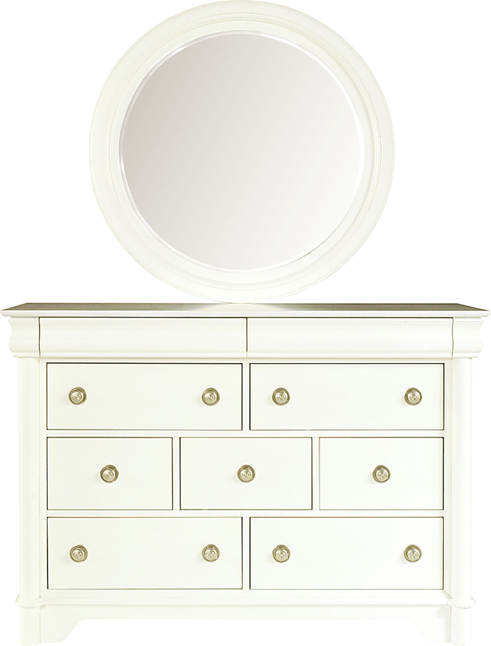 Oberon White Dresser Mirror Set - Image 1