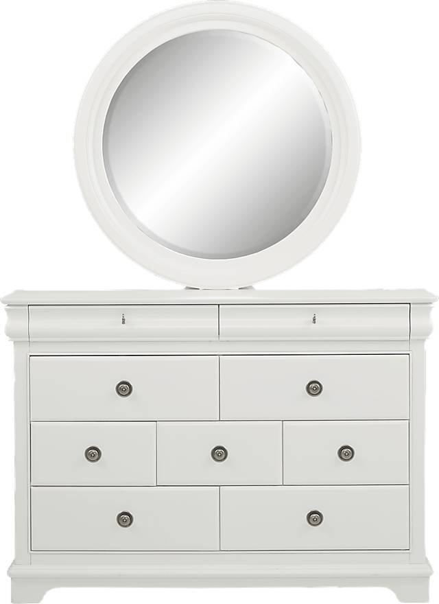Kids Oberon White Dresser & Mirror Set - Thumbnail - Image 1