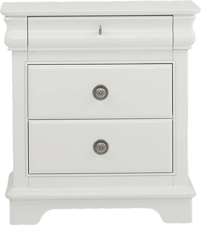 Kids Oberon White Nightstand - Thumbnail - Image 1