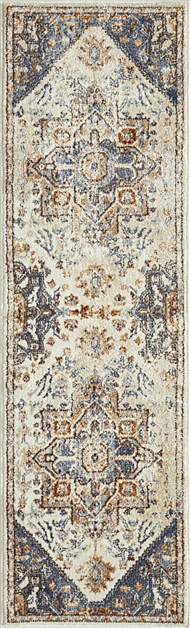 Obinda Cream 2' x 6'7 Runner Rug - Thumbnail - Image 1