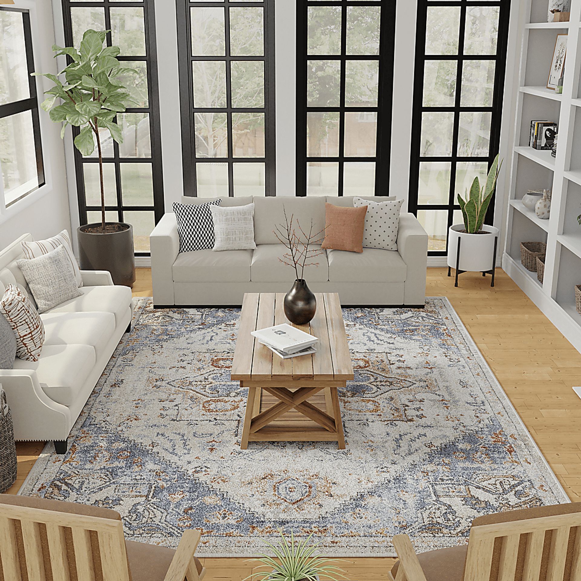 Obinda Cream 5'3 x 7'3 Area Rug - Image 2