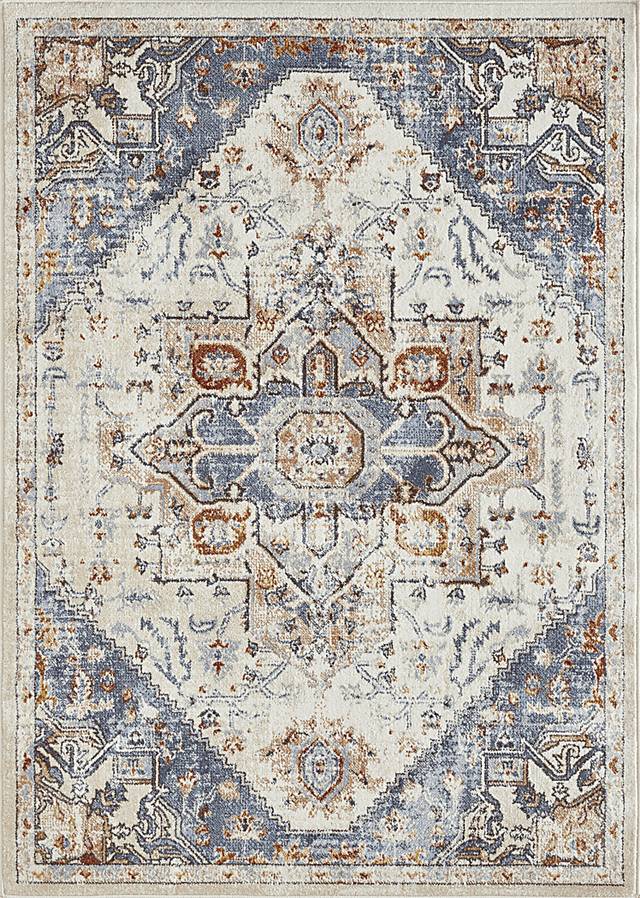 Obinda Cream 7'10 x 9'10 Area Rug - Thumbnail - Image 1