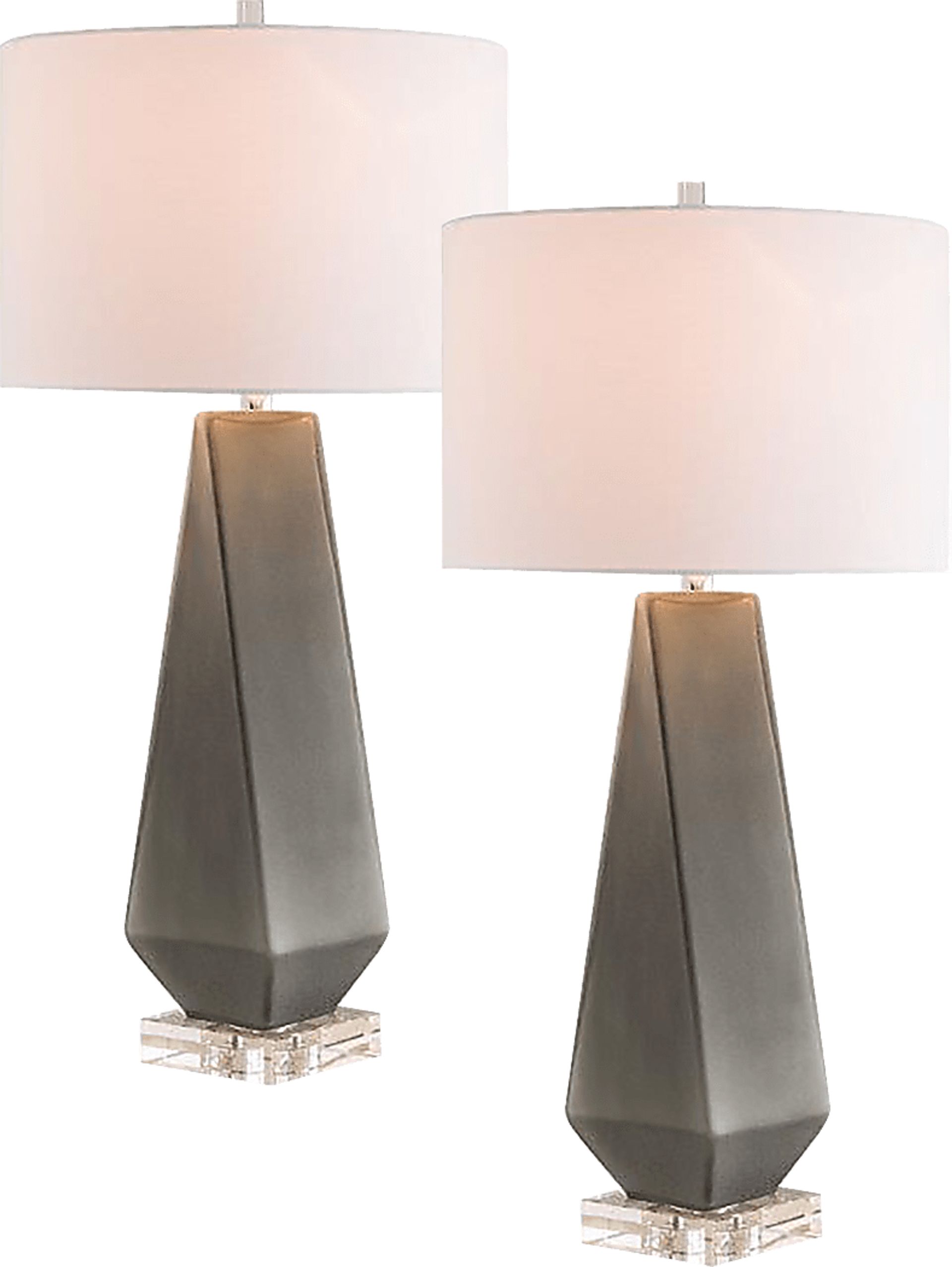 Obsydio Gray Table Lamp Set of 2 - Image 1