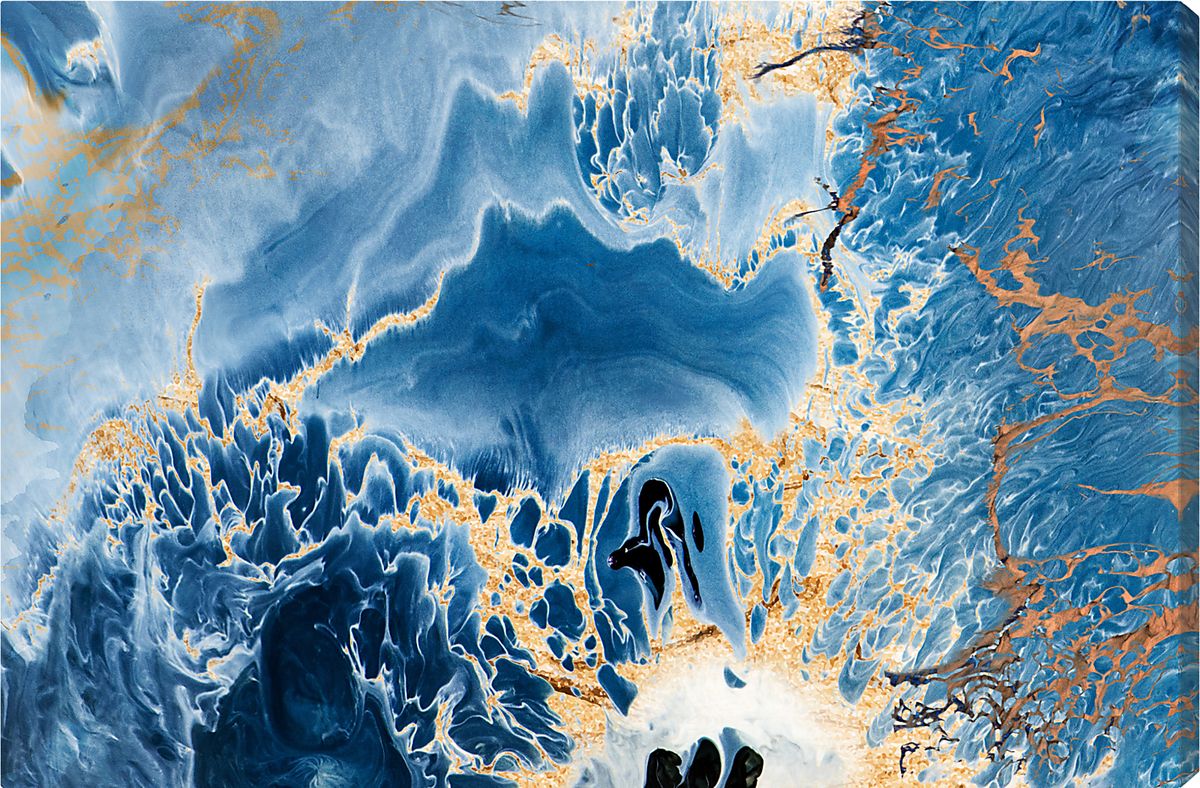 Ocean Abstract Splash Artwork Rooms to Go