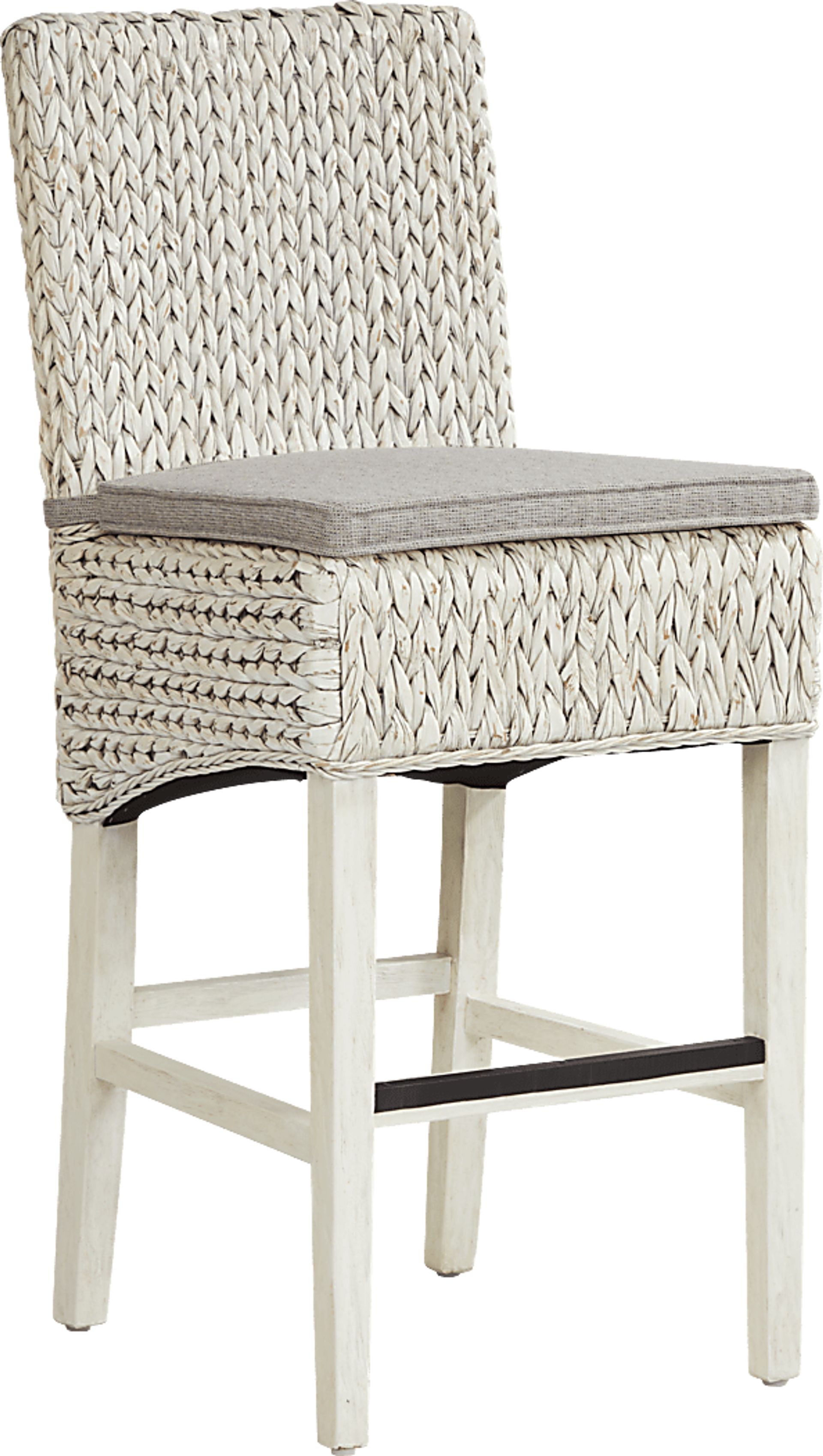 Ocean Bluffs White Barstool - Image 1
