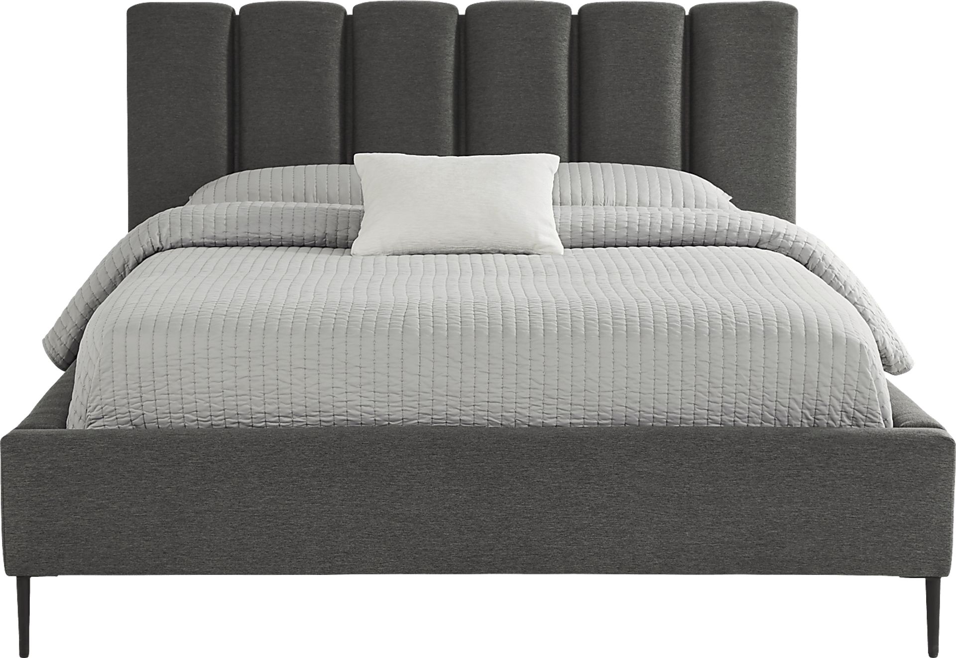 Ocean Drive Dark Gray 3 Pc Queen Platform Bed - Image 1