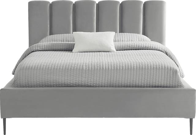Ocean Drive Light Gray 3 Pc Queen Platform Bed - Thumbnail - Image 1