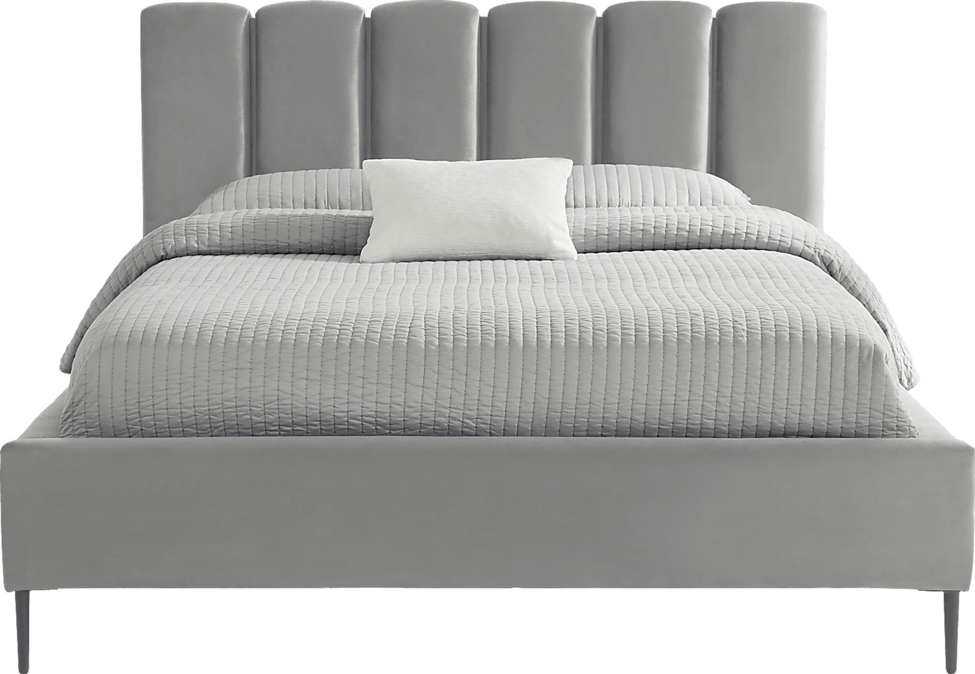 Ocean Drive Light Gray 3 Pc Queen Platform Bed - Image 1
