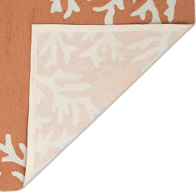 Ocean Flower Orange 7'6 x 9'6 Indoor/Outdoor Rug - Thumbnail - Image 5