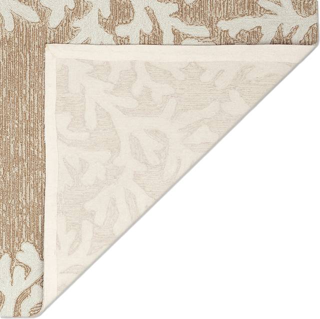Ocean Flower Taupe 7'6 x 9'6 Indoor/Outdoor Rug - Thumbnail - Image 6