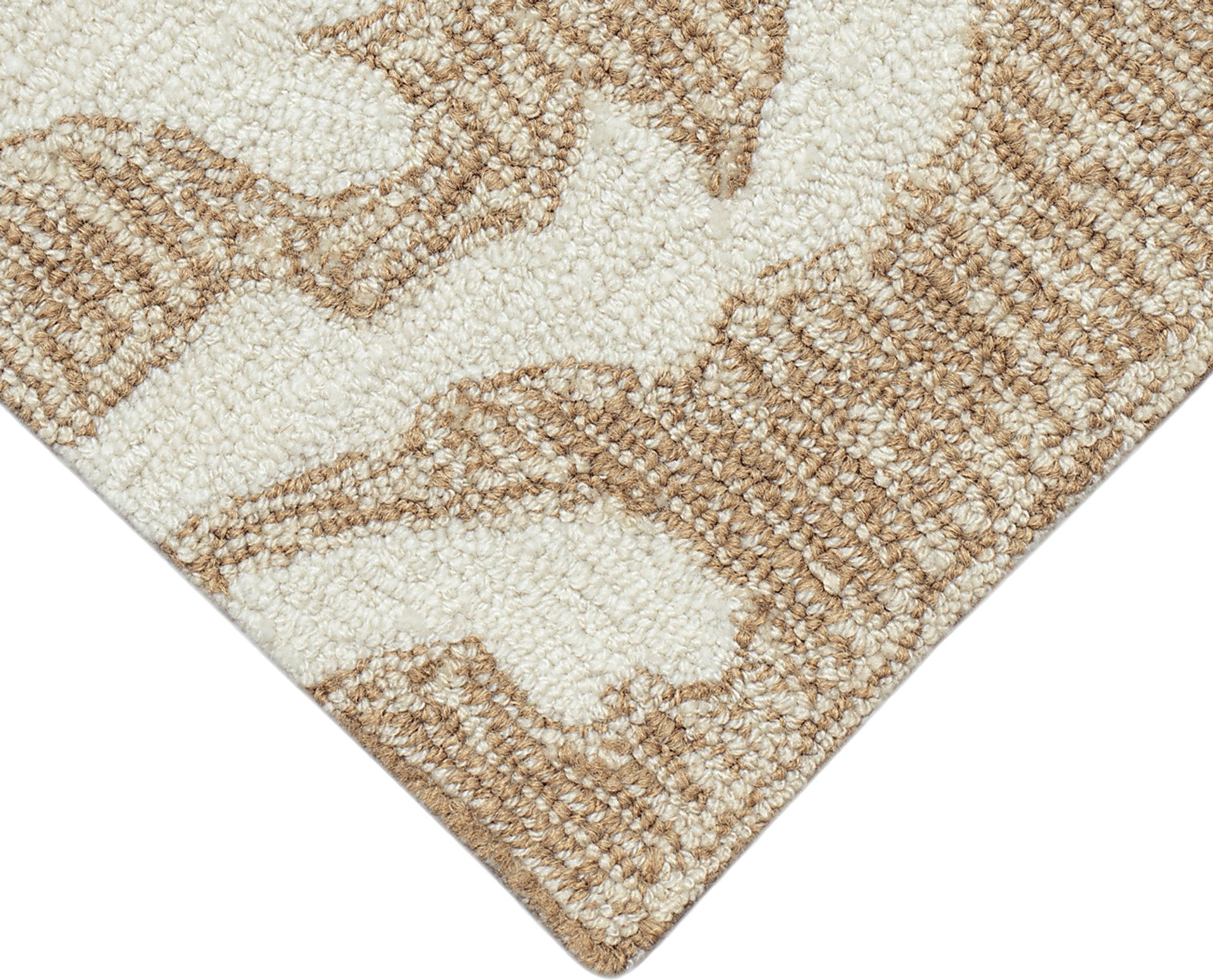 Ocean Flower Taupe 7'6 x 9'6 Indoor/Outdoor Rug - Image 7