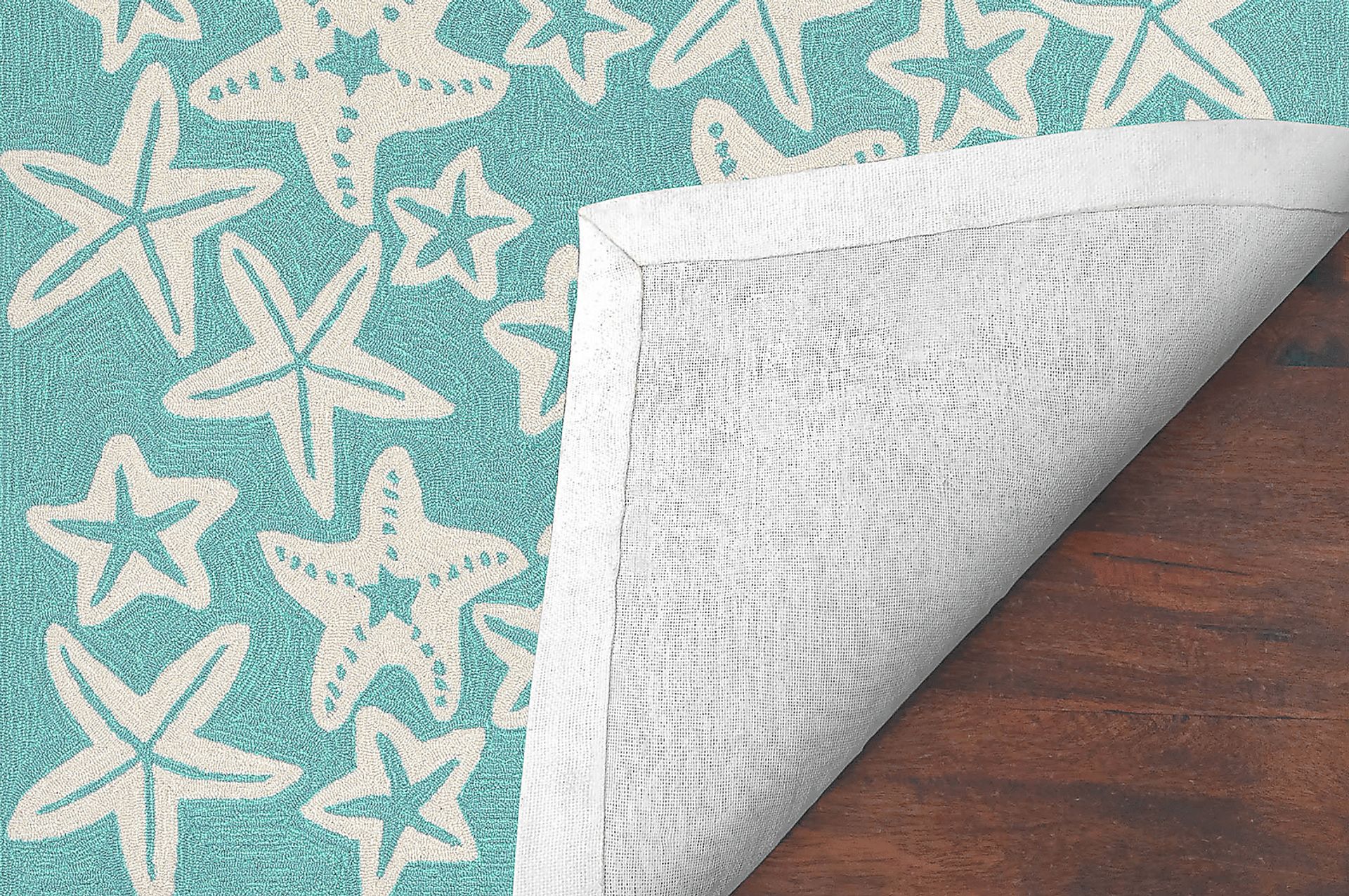 Ocean Gem Blue 7'6 x 9'6 Indoor/Outdoor Rug - Image 5