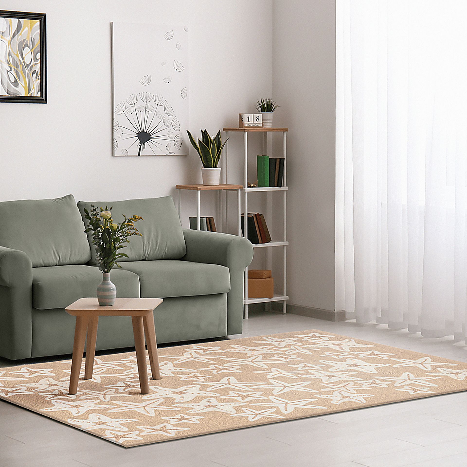 Ocean Gem Taupe 7'6 x 9'6 Indoor/Outdoor Rug - Image 2