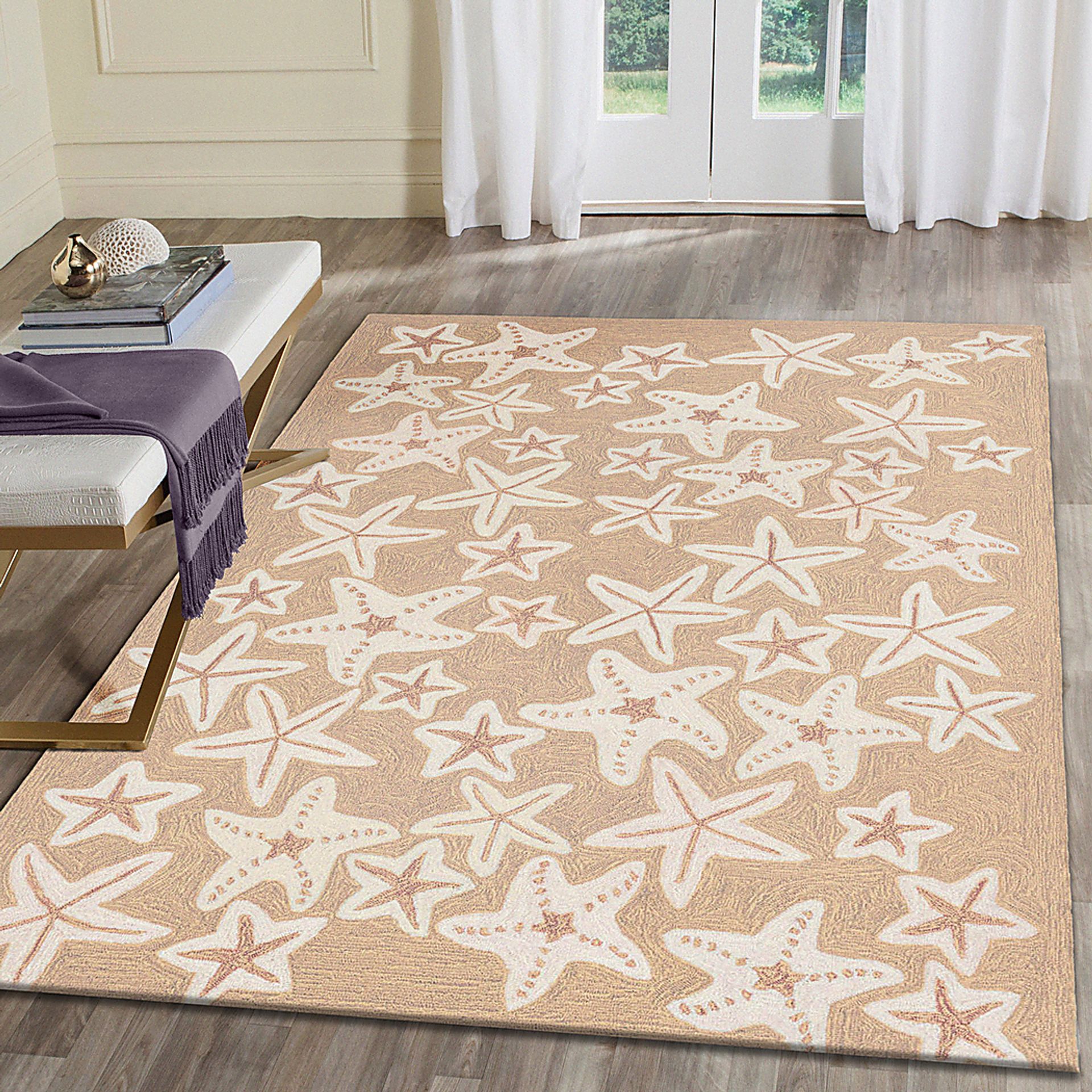 Ocean Gem Taupe 7'6 x 9'6 Indoor/Outdoor Rug - Image 5