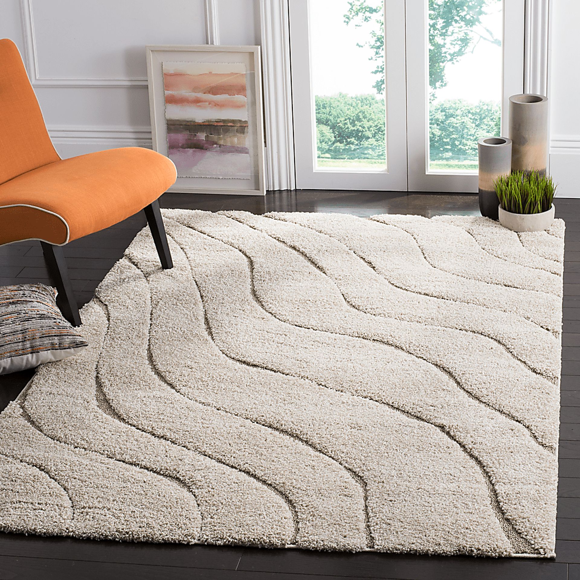 Ocean Gray Beige 5'3 x 7'6 Rug - Image 3