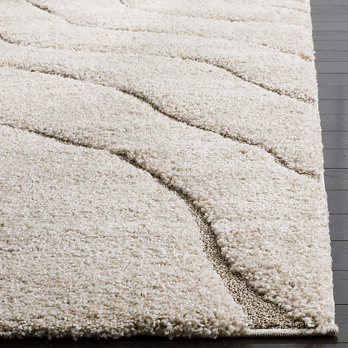 Ocean Gray Beige Polypropylene Fabric Rug | Rooms to Go