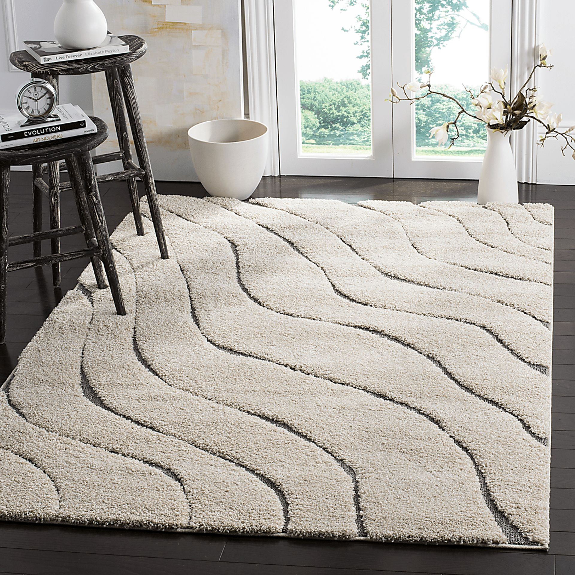 Ocean Gray Gray 5'3 x 7'6 Rug - Image 3