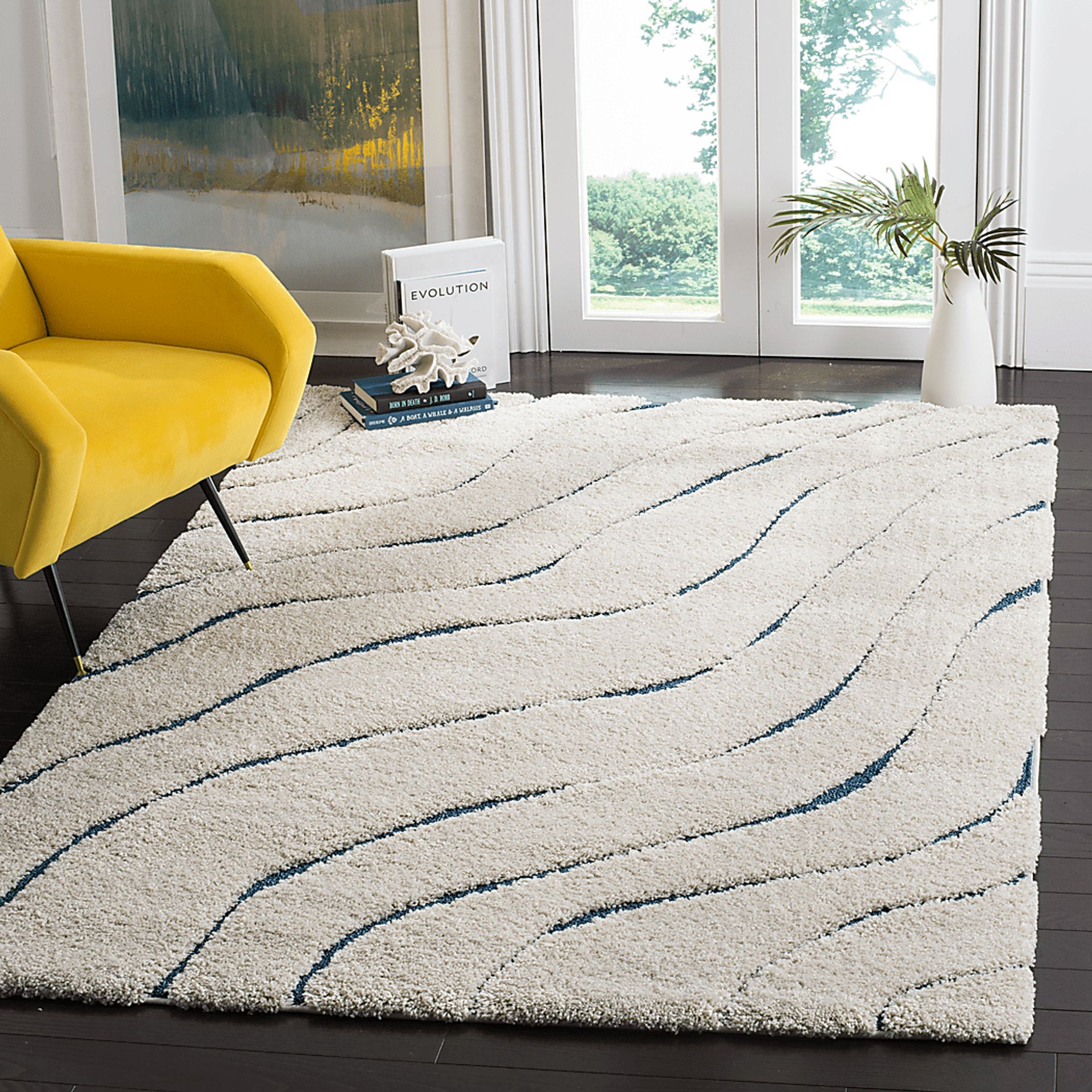 Ocean Gray Navy 5'3 x 7'6 Rug - Image 3