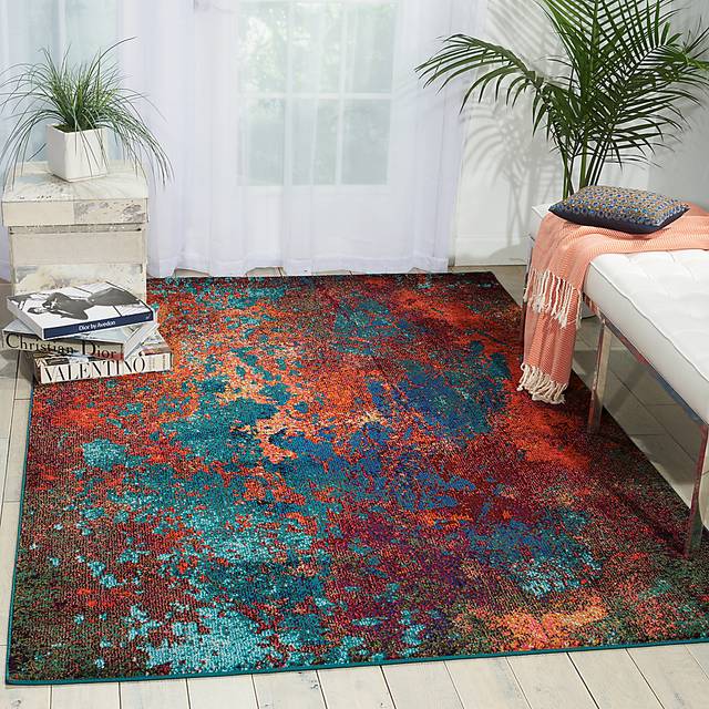 Ocean Storm Red 7'10 x 10'6 Rug - Thumbnail - Image 4