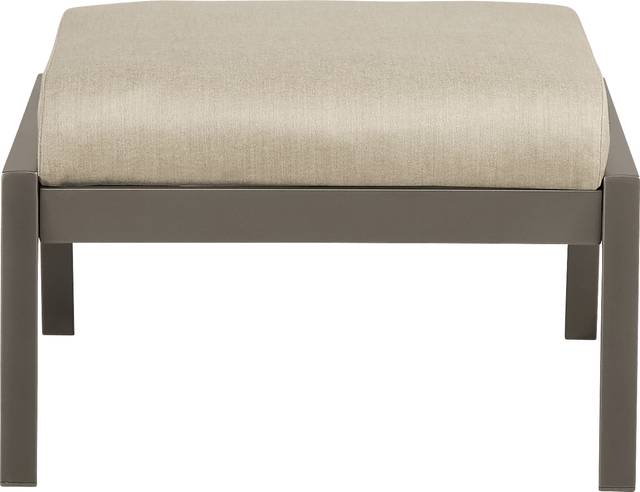 Ocean Tide Gray Outdoor Ottoman with Cushion - Thumbnail - Image 1