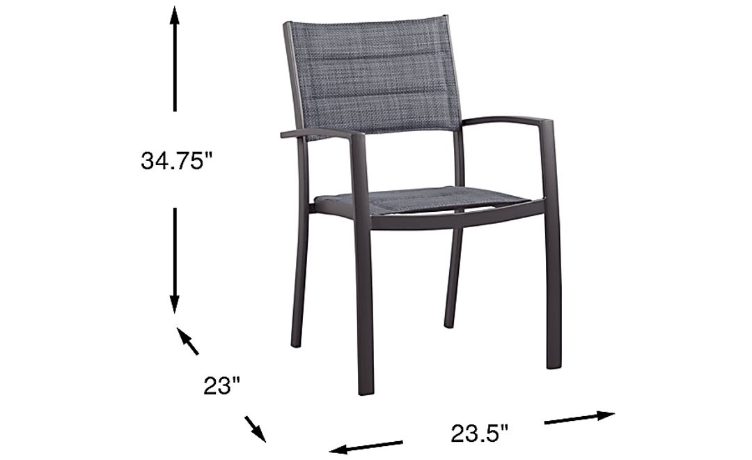 Ocean Tide Gray Outdoor Arm Chair