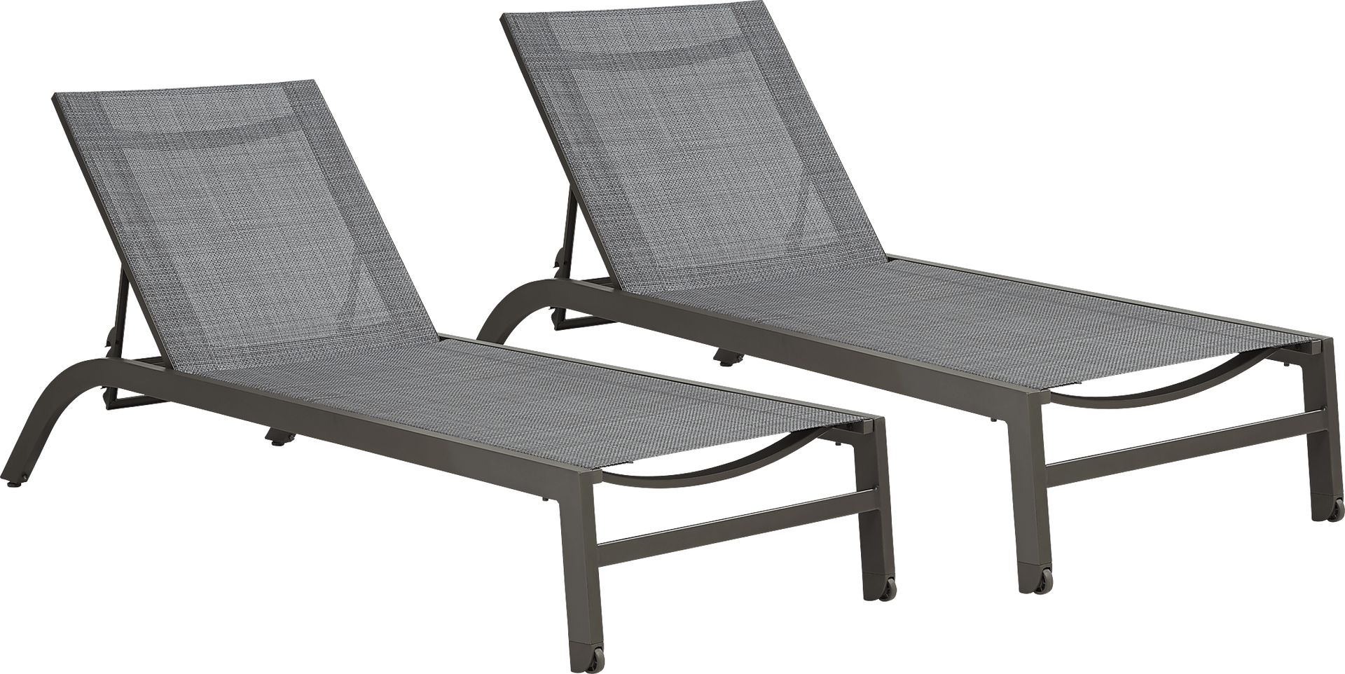 Ocean Tide Gray Outdoor Chaise, Set of 2 - Image 1