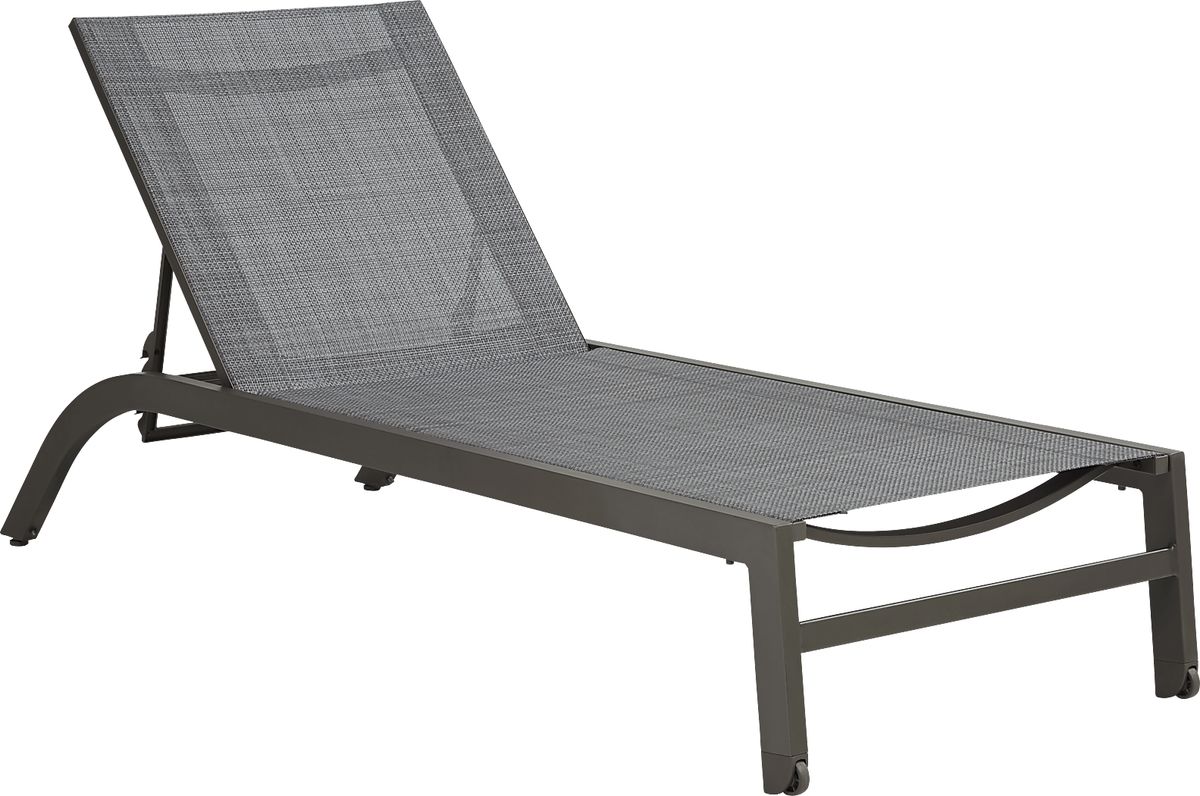 Ocean Tide Gray Aluminum Outdoor Chaise Rooms to Go