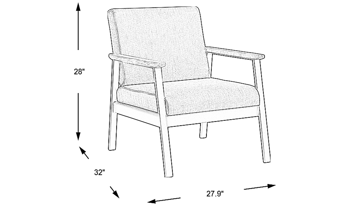 Ocean Tide Gray Outdoor Club Chair
