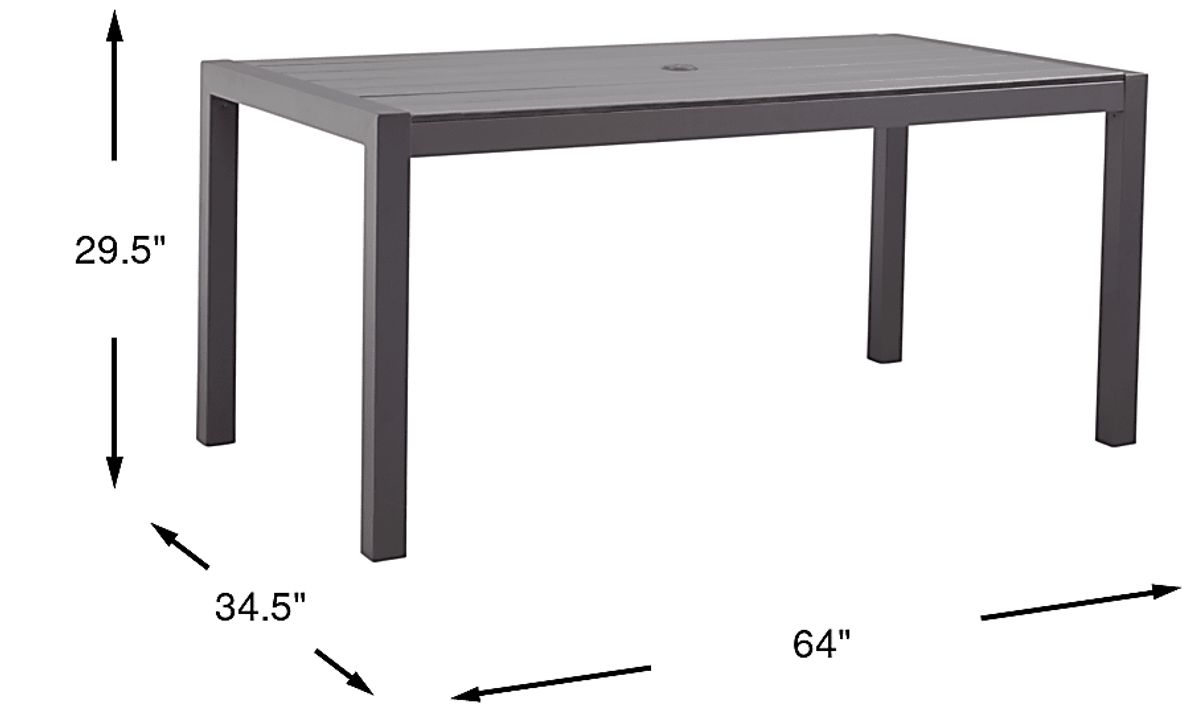 Ocean Tide Gray Outdoor Dining Table Rooms To Go