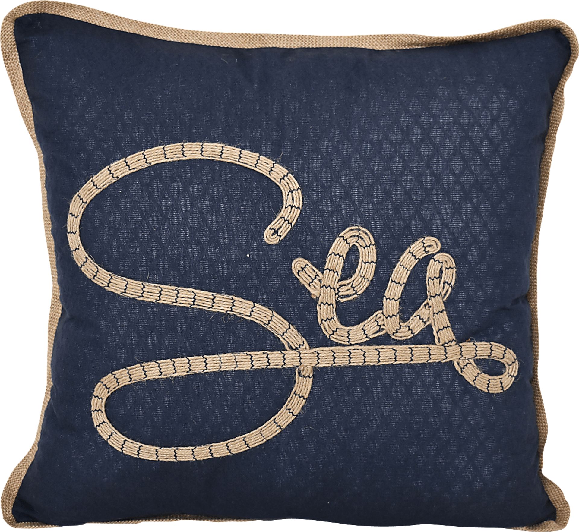 Ocean Valley Navy Throw Pillow - Image 1