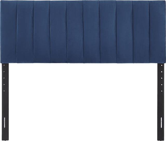 Oceanaire Navy Queen Upholstered Headboard and Bench - Thumbnail - Image 2