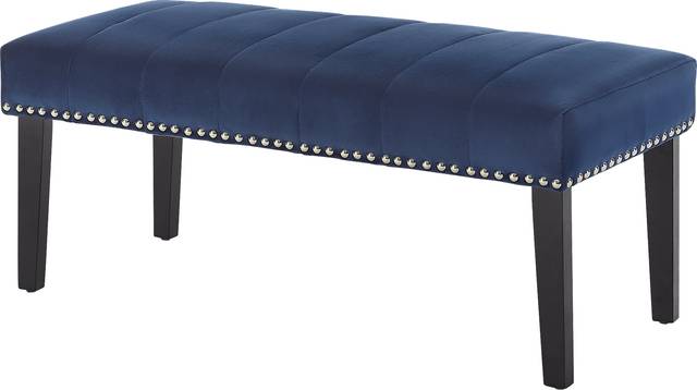 Oceanaire Navy Queen Upholstered Headboard and Bench - Thumbnail - Image 8