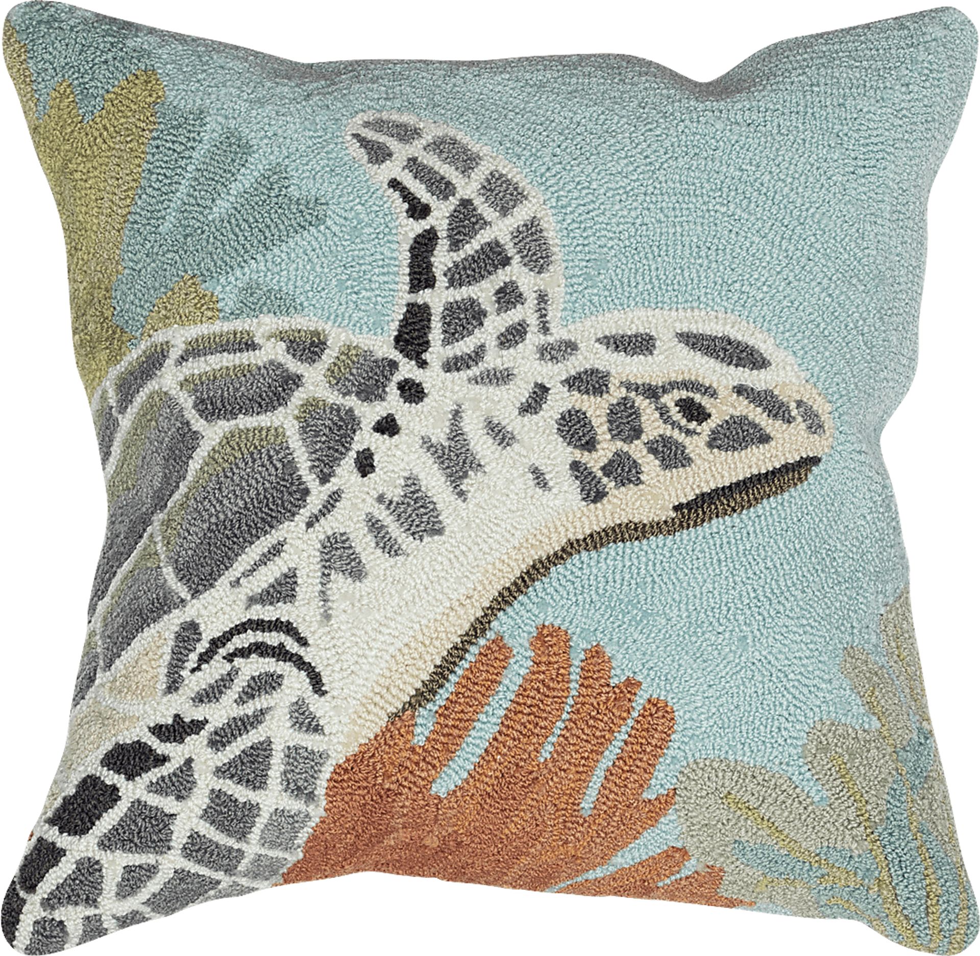 Oceanfront Blue Indoor/Outdoor Accent Pillow - Image 1