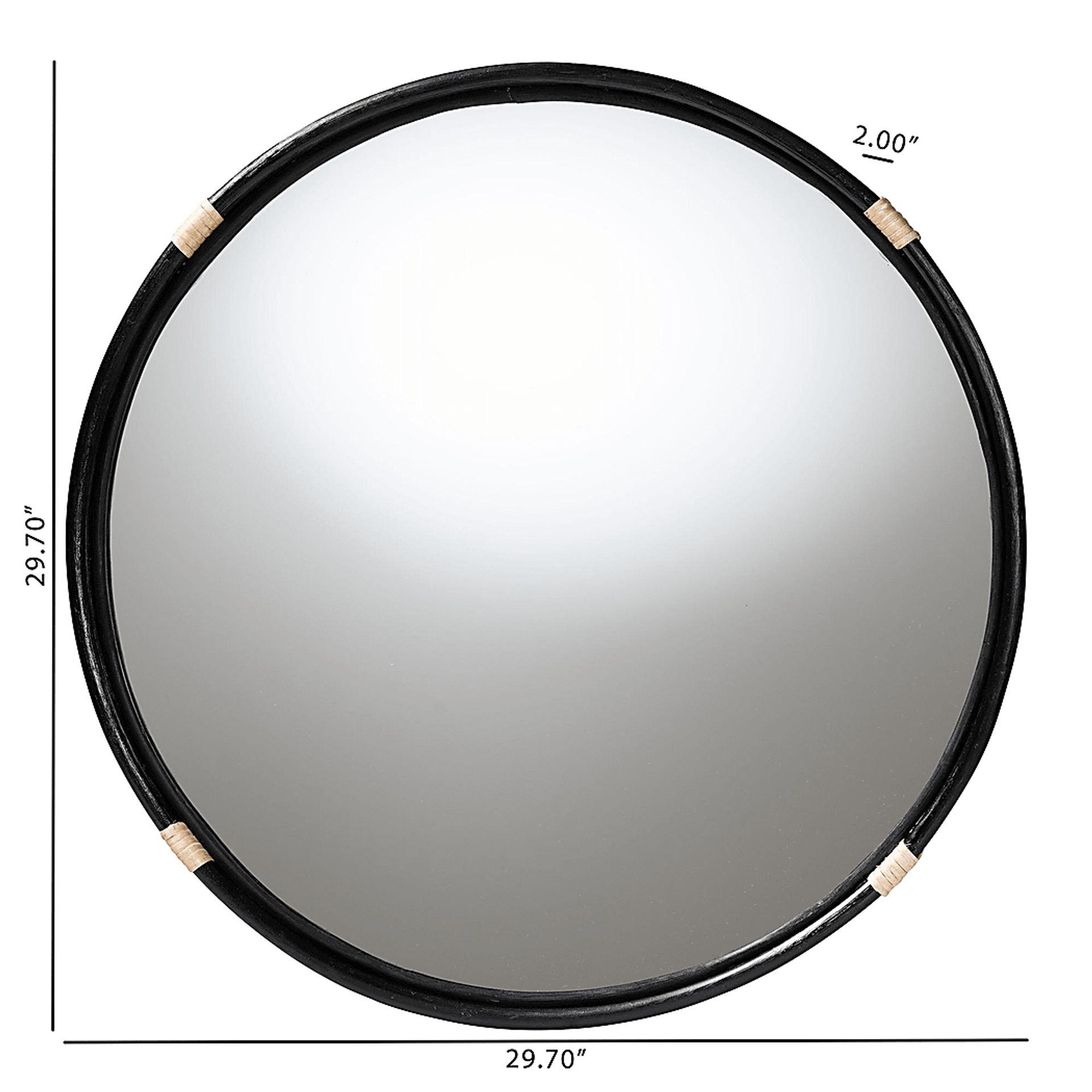 Oceanland Black Round Mirror - Image 4