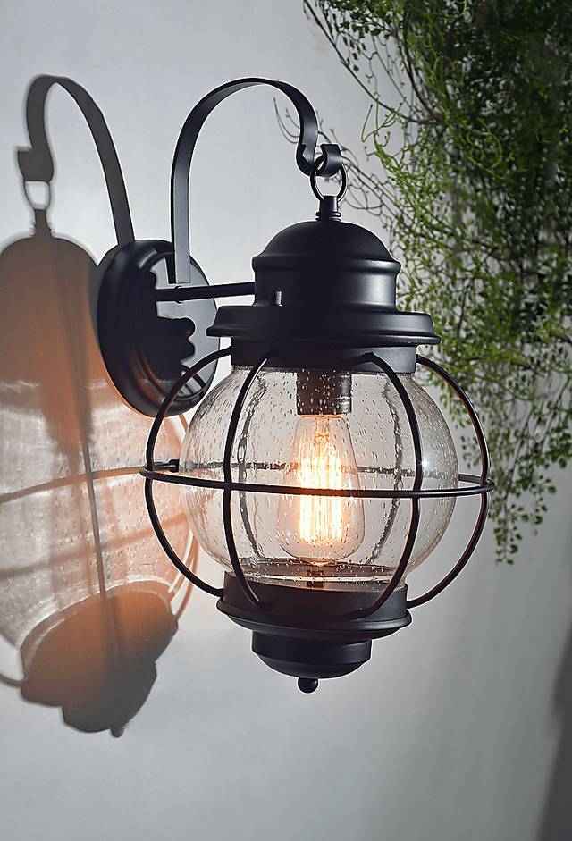Ocracoke Black Outdoor Large Wall Sconce - Thumbnail - Image 2