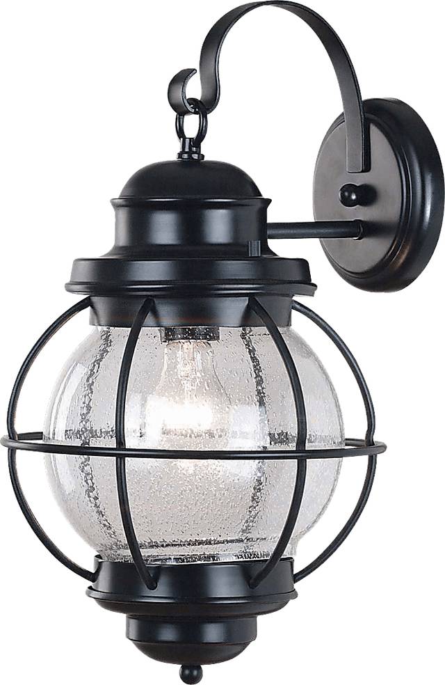 Ocracoke Black Outdoor Large Wall Sconce - Thumbnail - Image 1