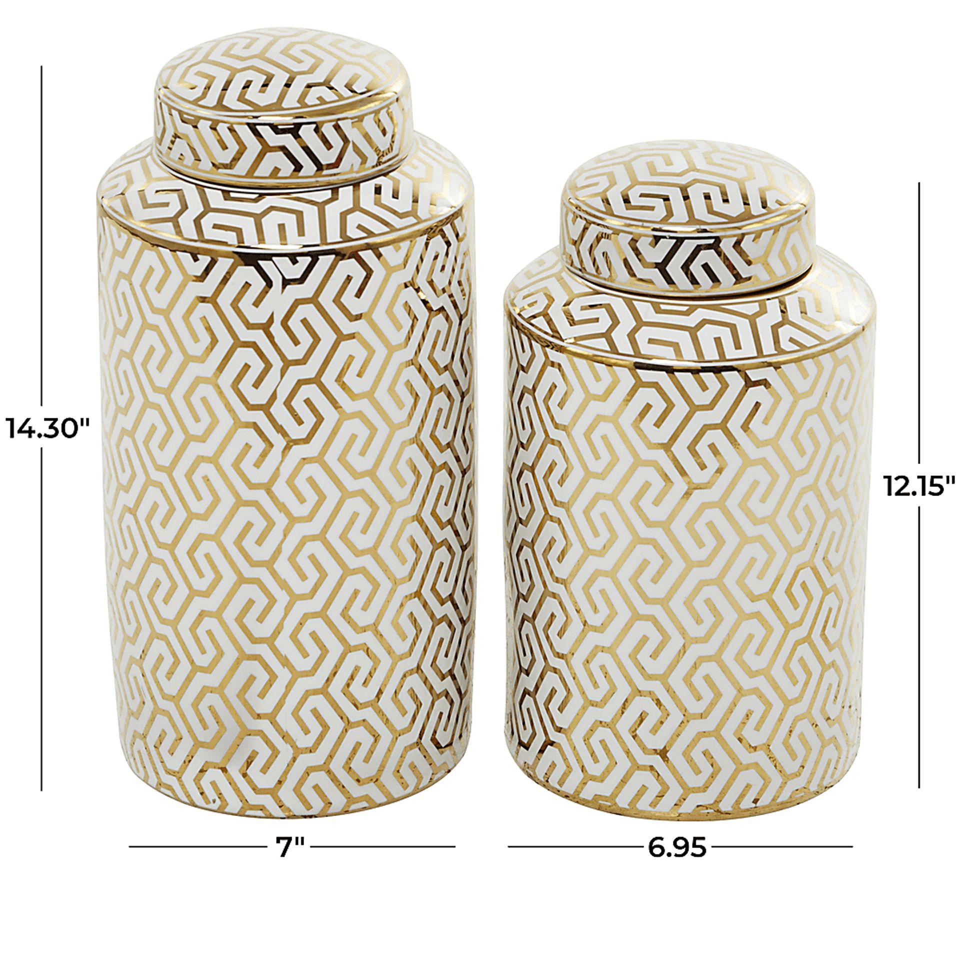 Octomo Gold Jar, Set of 2 - Image 6
