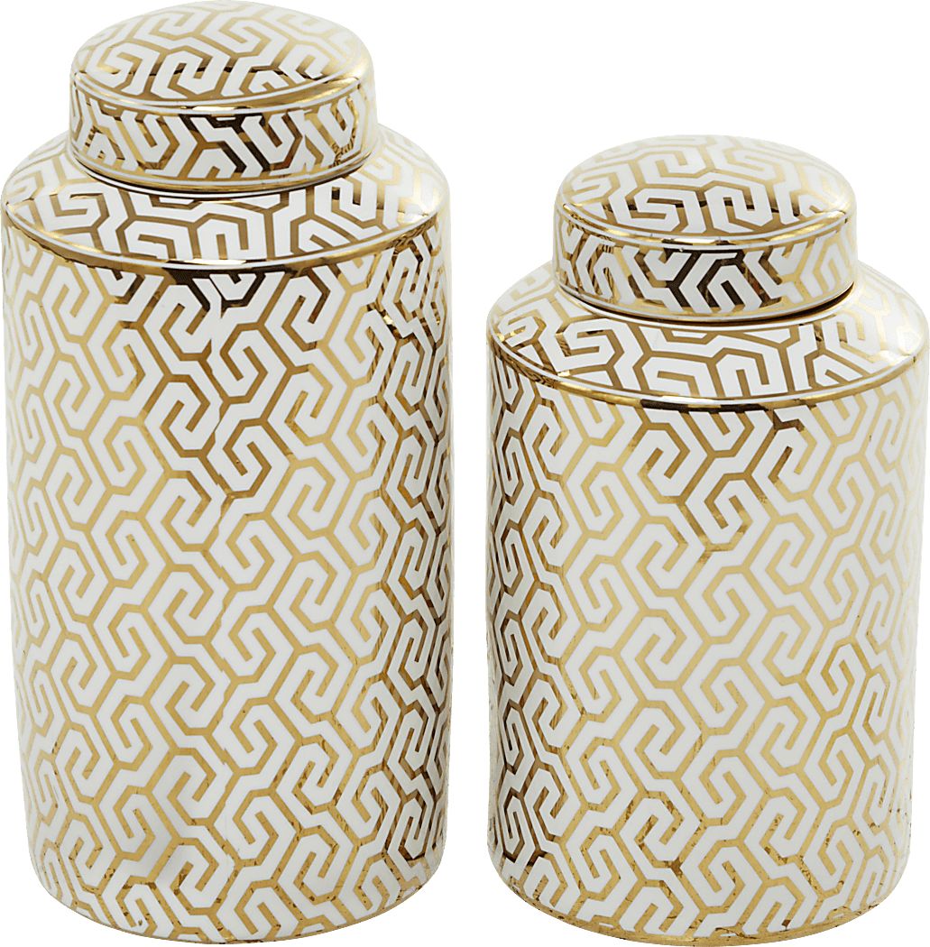 Octomo Gold Jar, Set of 2