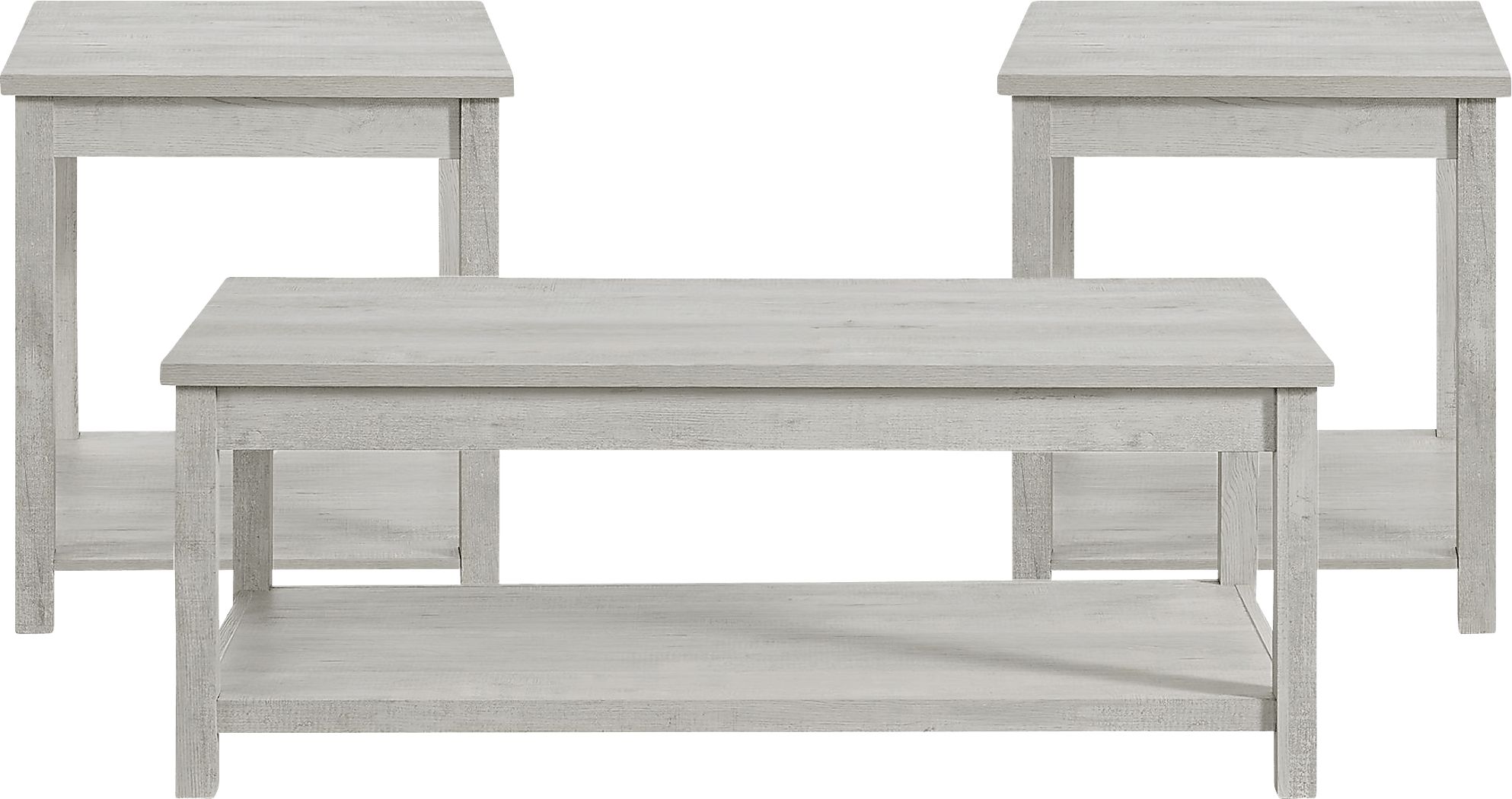 Odera White 3 Pc Occasional Table Set