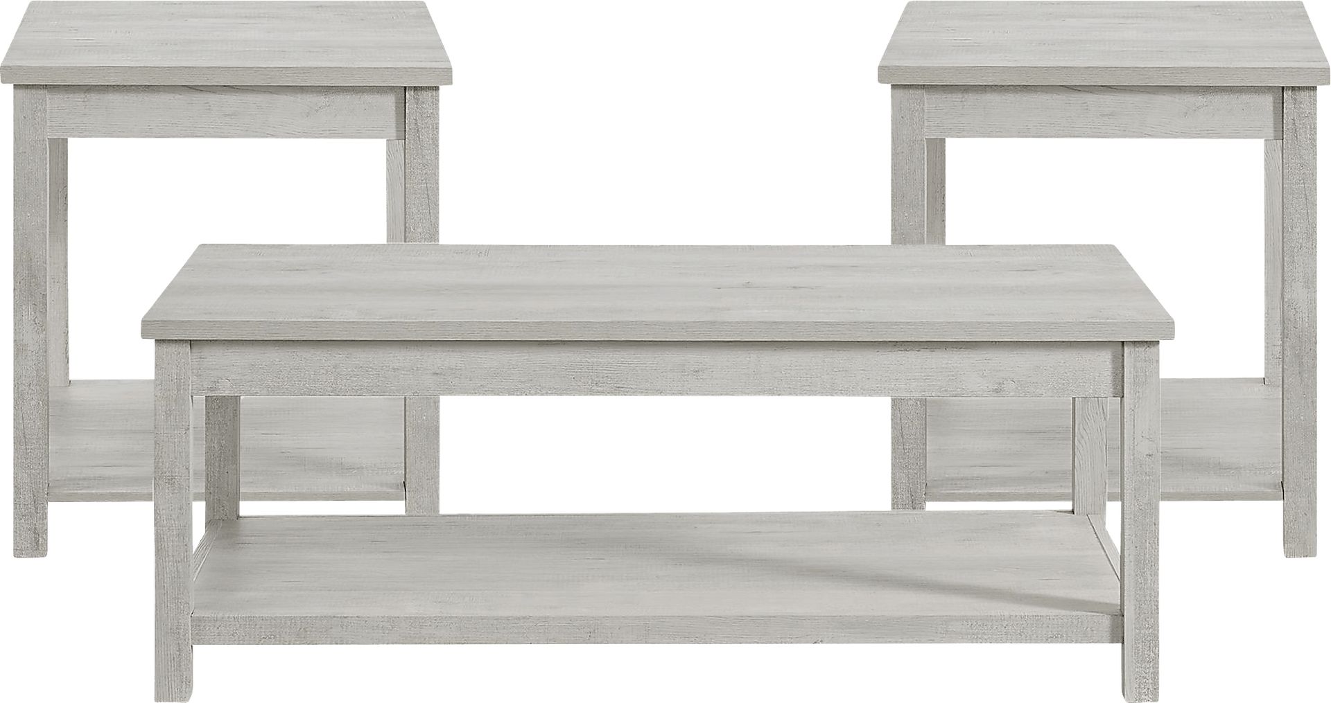 Odera White 3 Pc Occasional Table Set - Image 1