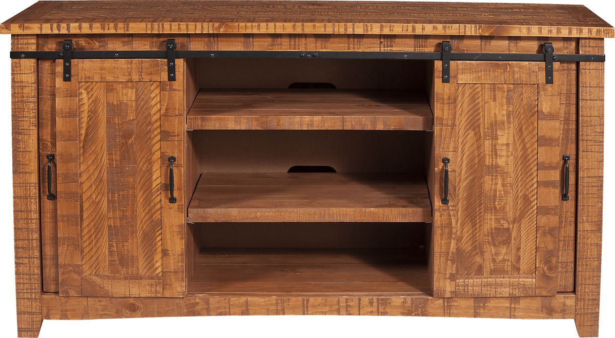 Odessa Crossing Brown Dark Wood Console | Rooms to Go