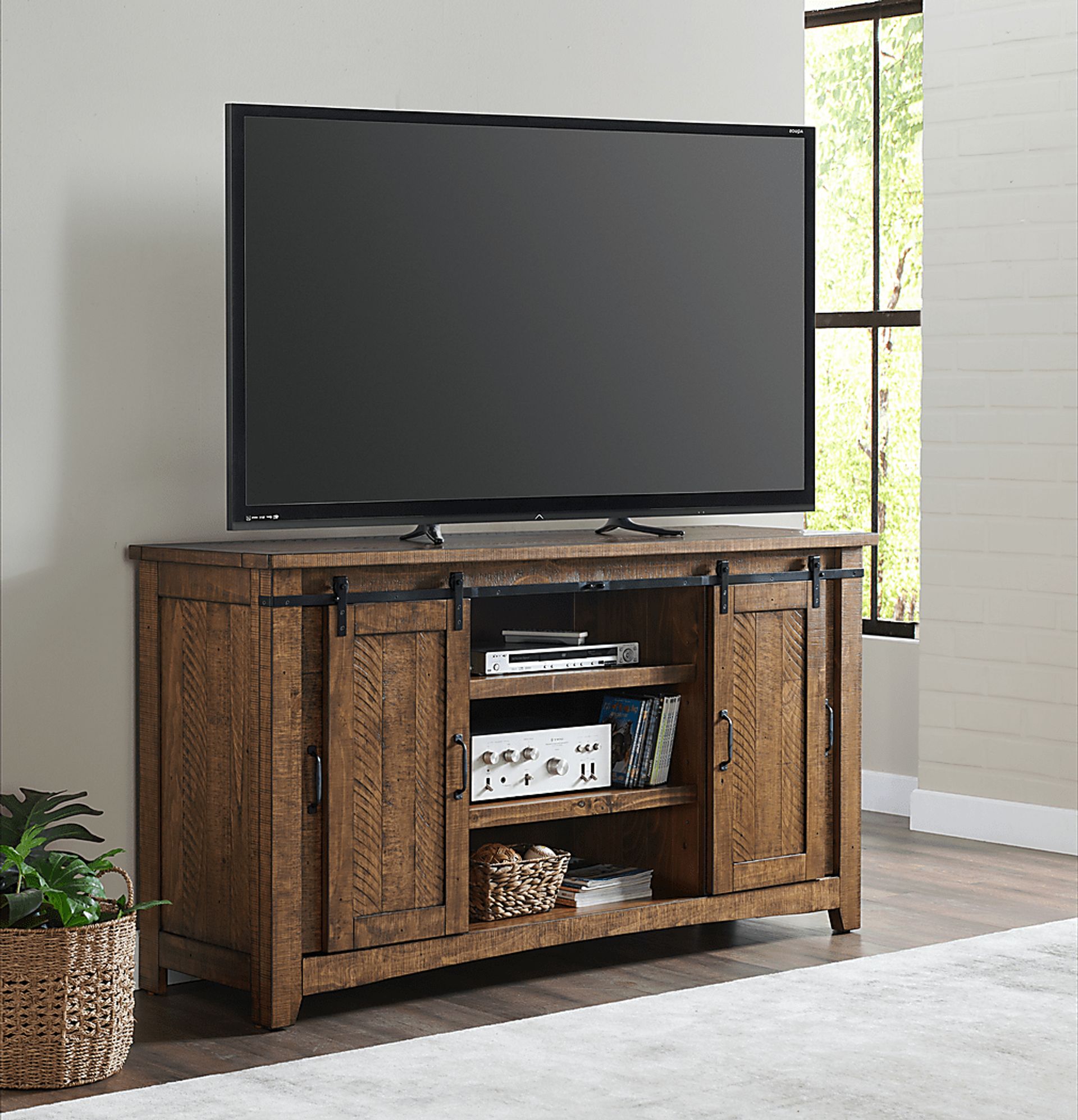 Odessa Crossing Dark Brown 65 in. Console - Image 8